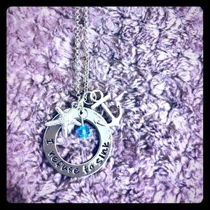 Inspiration quote pendant with chain